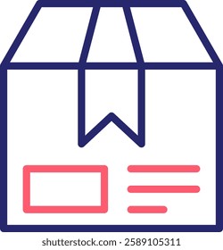 Parcel Icon Color Vector Illustration