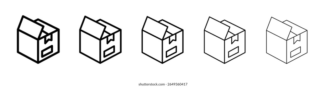 parcel icon Flat design on isolated background