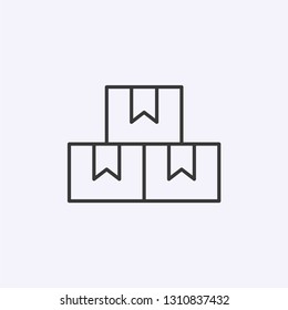Parcel icon isolated on background. Packing symbol modern, simple, vector, icon for website design, mobile app, ui. Vector Illustration