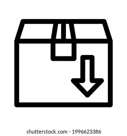 Paketsymbol oder -logo, einzelne Zeichensymbole, Vektorgrafik - hochwertige Vektorsymbole in schwarzem Stil
