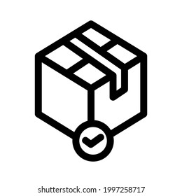 icono de paquete o logotipo símbolo de signo aislado ilustración vectorial - iconos vectoriales de estilo negro de alta calidad
