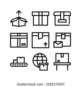 parcel icon or logo isolated sign symbol vector illustration - Collection of high quality black style vector icons
