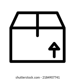 Paketsymbol oder -logo, einzelne Zeichensymbole, Vektorgrafik - hochwertige Vektorsymbole in schwarzem Stil
