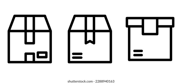 parcel icon or logo isolated sign symbol vector illustration - high quality black style vector icons