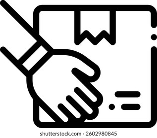 parcel icon. Thin Linear Style Design Isolated On White Background