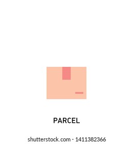 Parcel icon. Vector illustration in modern flat style. Design elements for mobile and web applications.