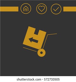 parcel  icon for web. graphic image. logo design