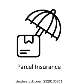 Parcel Insurance Vector    outline Icon Design illustration. Shipping and delivery Symbol on White background EPS 10 File