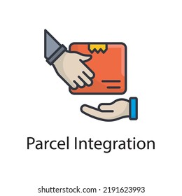Parcel Integration vector filled outline Icon Design illustration. Miscellaneous Symbol on White background EPS 10 File