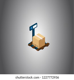 Parcel isometric vector icon