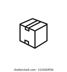 Parcel line icon. Package, box, post. Delivery concept. Vector illustration can be used for topics like shipping, distribution, mail