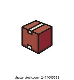 Parcel line icon. Package, box, post. Delivery concept. Vector illustration can be used for topics like shipping, distribution, mail