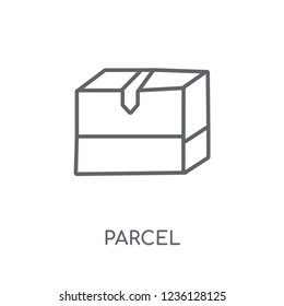 Parcel linear icon. Modern outline Parcel logo concept on white background from Delivery and logistics collection. Suitable for use on web apps, mobile apps and print media.