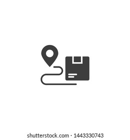 Parcel Location vector glyph style icon