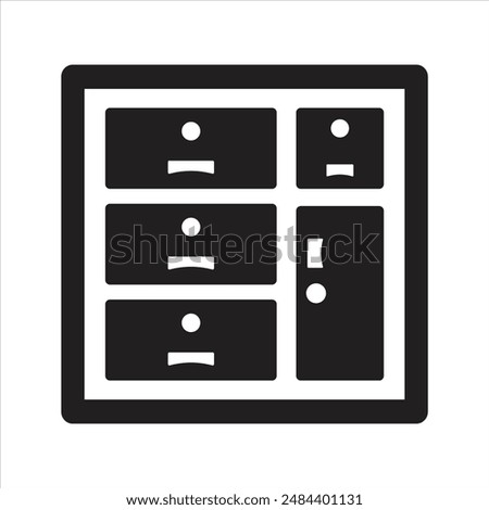 Parcel locker icon. Automated postal box icon