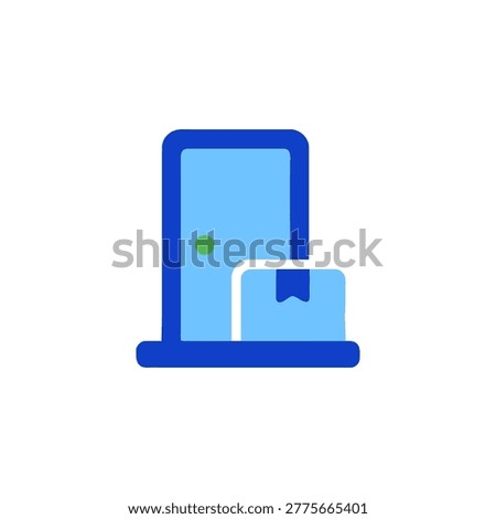 Parcel Locker Icon Containing delivery box, pickup station, storage locker, and logistics concept. Flat icon