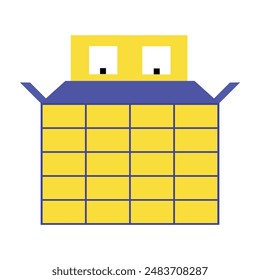 Icono del armario de paquetes, servicio de entrega innovador.