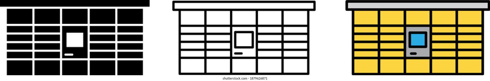 Parcel Locker Icon, Vector Illustration