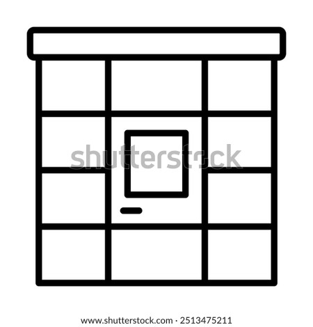 Parcel Lockers icon line vector illustration