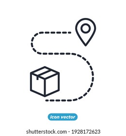 parcel logistic tracking icon. delivery shipping symbol template for graphic and web design collection logo vector illustration