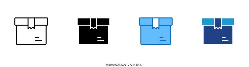 Vector de diseño de íconos de estilo múltiple de paquete: caja de entrega sellada que representa un artículo enviado, paquete de correo o pedido de producto