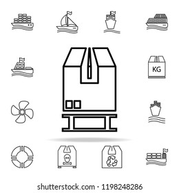 parcel on flights outline icon. Cargo logistic icons universal set for web and mobile