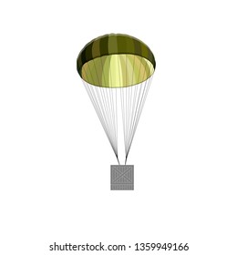 The parcel on the parachute vector graphics