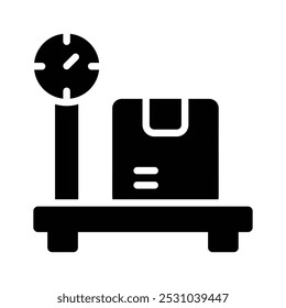 Parcel on weight scale concept of weighing machine, cargo parcels