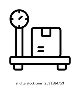 Parcel on weight scale concept of weighing machine, cargo parcels