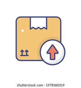 Parcel Out vector icon style illustration. EPS 10 File
