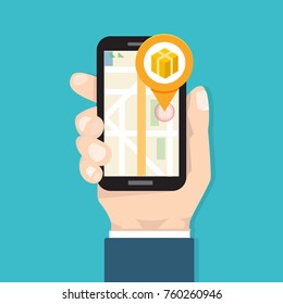 Parcel, Package tracking online app concept. Vector illustration.