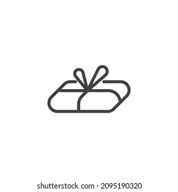 Parcel packaging line icon. linear style sign for mobile concept and web design. Parcel pack outline vector icon. Symbol, logo illustration. Vector graphics