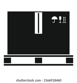 Parcel pallet icon. Simple illustration of parcel pallet vector icon for web design isolated on white background