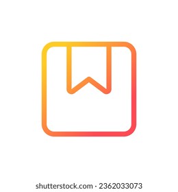 Parcel pixel perfect gradient linear ui icon. Order delivery online. E commerce site. End-to-end track. Line color user interface symbol. Modern style pictogram. Vector isolated outline illustration