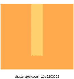 parcel post box, flat design, shipping element, vector illustration 