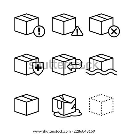 Parcel problem symbol of online shopping.