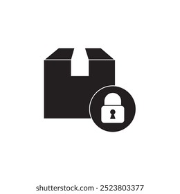 Icono de protección de paquetes, Embalaje seguro de paquetes, Sistema de protección de paquetes, Medidas de seguridad de envío, Blindaje de paquetes, Envoltura de entrega segura