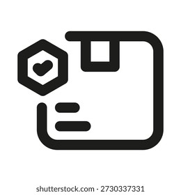 Parcel protection professional line icon. Professional Line Vector Icon with modern delivery safety concept, minimal clean outline design and scalable secure shipping symbol
