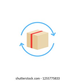 parcel return vector icon