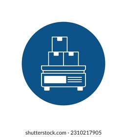 Parcel scale  Vector Icon with trendy background colors that can easily edit or modify

