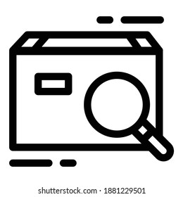 Parcel Search Info Tracking Flat Icon Isolated On White Background