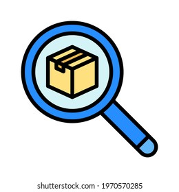 Parcel, search, track icon vector image. Can also be used for Delivery and logistics. Suitable for use on web apps, mobile apps and print media.