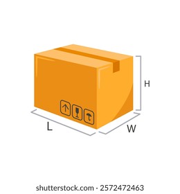 Parcel Size, Delivery Service illustration