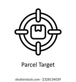 Parcel Target Vector    outline Icon Design illustration. Shipping and delivery Symbol on White background EPS 10 File