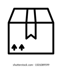 parcel thin line vector icon