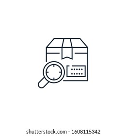 parcel tracking creative icon. From Delivery icons collection. Isolated parcel tracking sign on white background