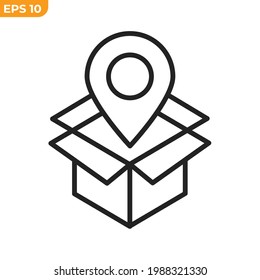 parcel tracking icon symbol template for graphic and web design collection logo vector illustration