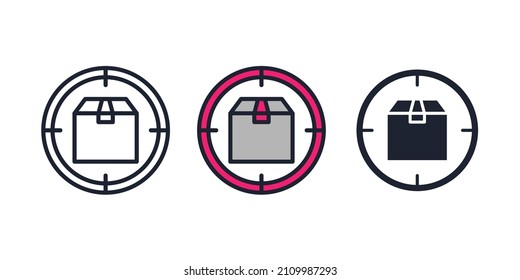 plantilla de símbolo de icono de seguimiento de parcelas para la colección de diseño gráfico y web ilustración vectorial