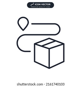 plantilla de símbolo de icono de seguimiento de parcelas para la colección de diseño gráfico y web ilustración vectorial