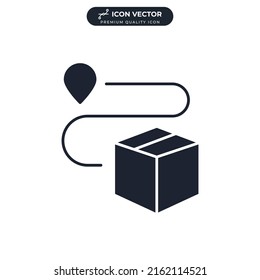 parcel tracking icon symbol template for graphic and web design collection logo vector illustration